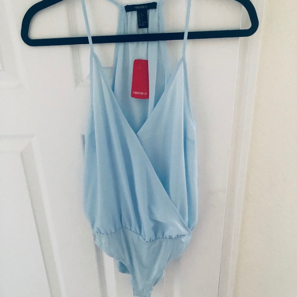 Sheer Baby Blue Bodysuit